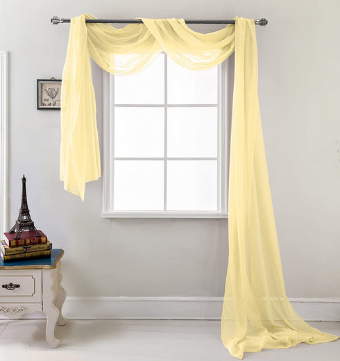 Celine Sheer Window Curtain Scarf 54 x 216 in.